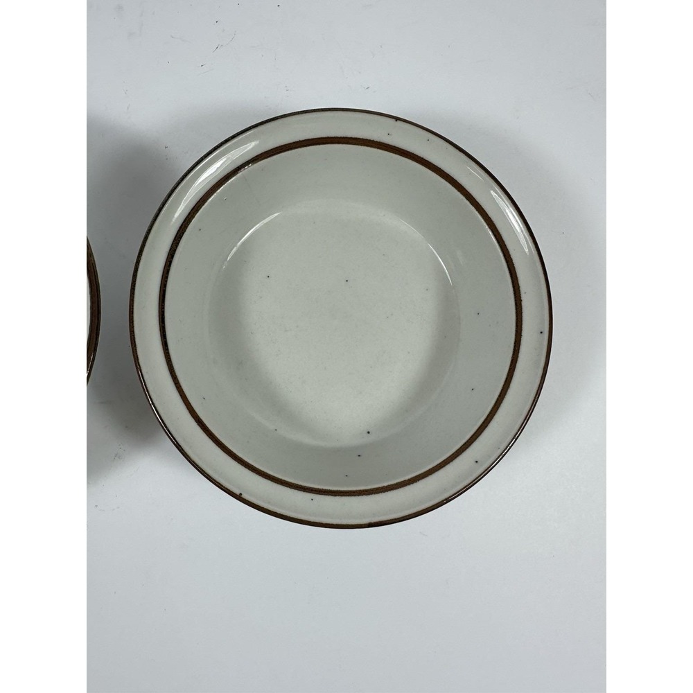 Earthstone Bowls By Trend Pacific 6" Cereal Rust Brown Rims Speckled Vtg 70s MCM - Picture 4 of 7